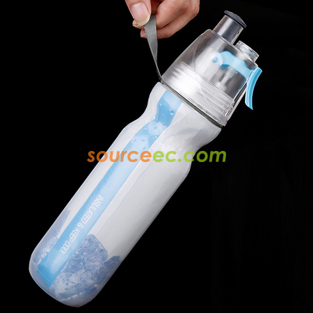 礼品订购500ML喷水运动水樽广告