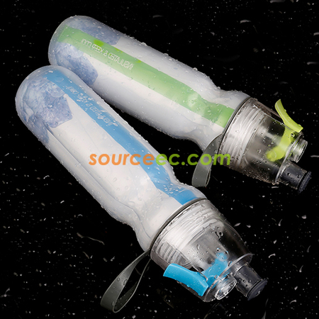 礼品订购500ML喷水运动水樽广告