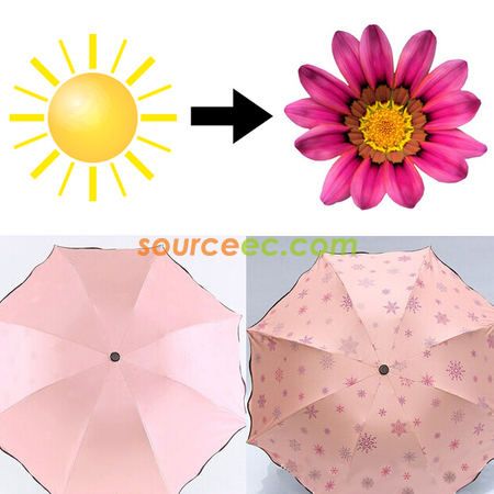 礼品订购阳光变色三折伞广告