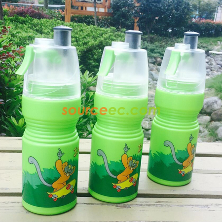 礼品订购550ML喷水运动水壶广告