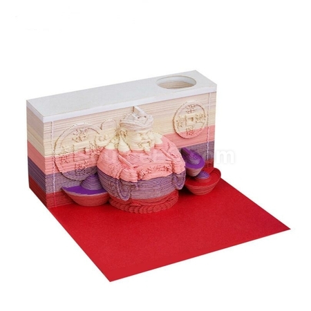 礼品订购3D财神便签纸广告