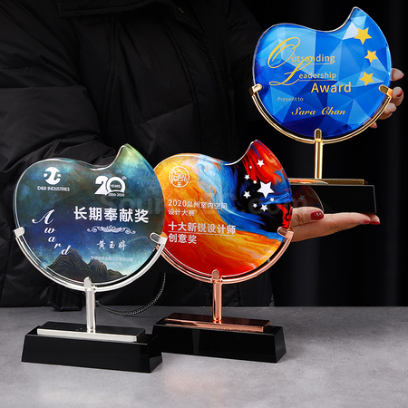 礼品订购创意水晶奖座广告