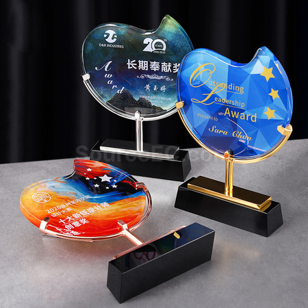 礼品订购创意水晶奖座广告