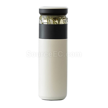礼品订购便携式茶水分离玻璃杯广告