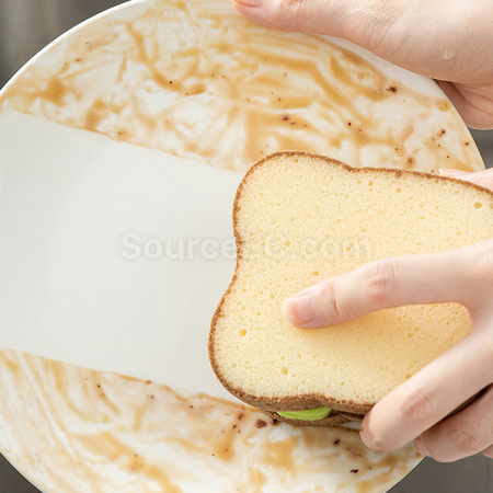 礼品订购日式面包形厨房海绵擦广告