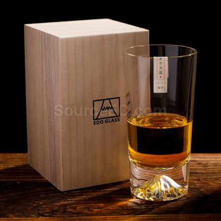 礼品订购日式富士山威士忌酒杯广告