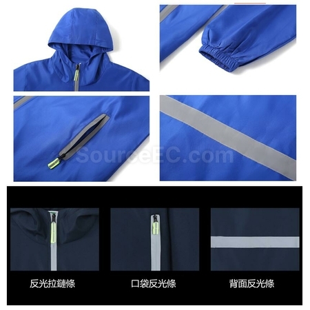 礼品订购防风防水反光拉链风衣广告