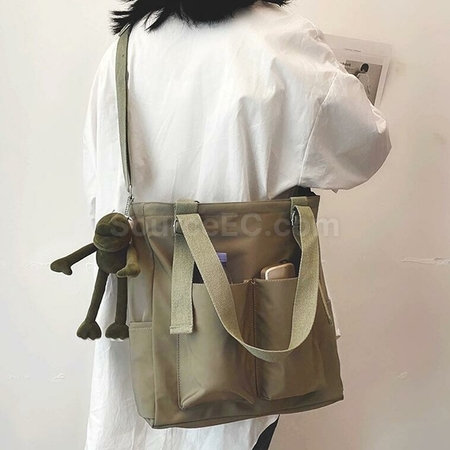 礼品订购双兜帆布斜挎单肩两用包广告