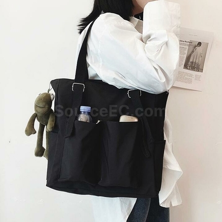 礼品订购双兜帆布斜挎单肩两用包广告