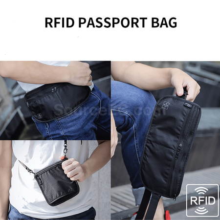 礼品订购斜跨RFID零钱证件收纳包广告