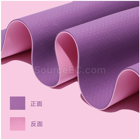 礼品订购TPE双色防滑瑜伽垫广告