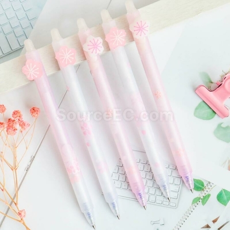 礼品订购樱花中性可擦笔广告