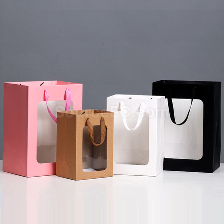 礼品订购创意开窗礼品袋广告