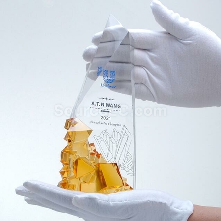 礼品订购尖峰时刻琉璃水晶奖座广告