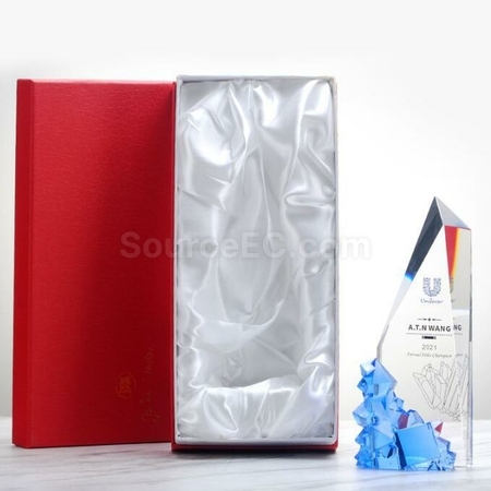礼品订购尖峰时刻琉璃水晶奖座广告