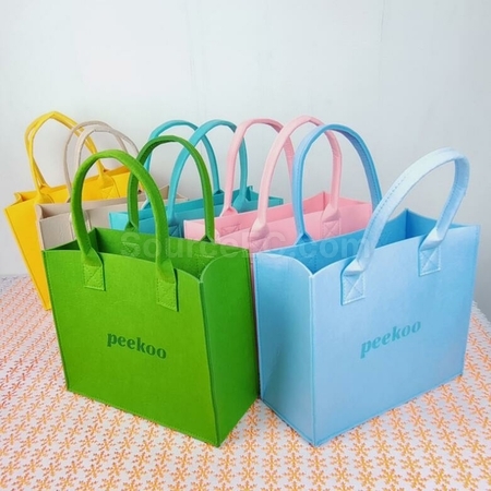礼品订购毛毡大容量手提挎包广告