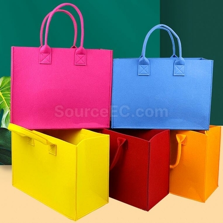 礼品订购毛毡大容量手提挎包广告