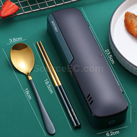 礼品订购消毒盒便携餐具广告