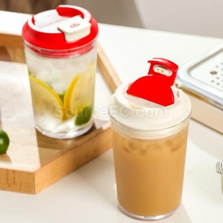 礼品订购430ML塑料咖啡杯广告