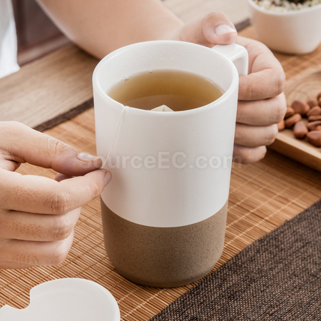 礼品订购拼色陶瓷杯广告