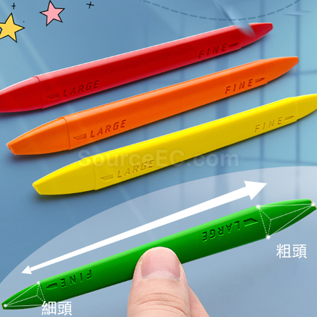 礼品订购不脏手双头塑料蜡笔油画棒广告