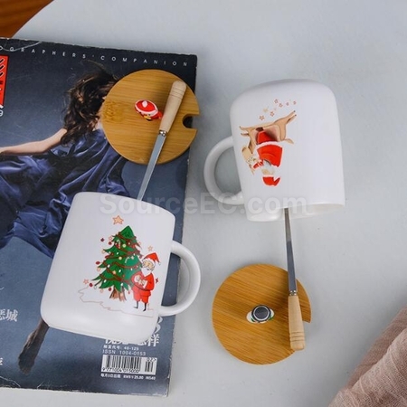 礼品订购圣诞杯陶瓷杯广告