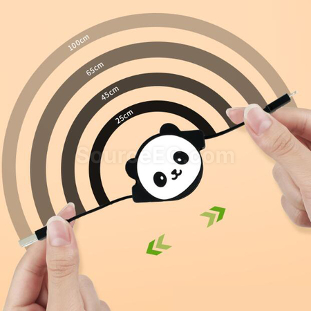 礼品订购卡通熊猫伸缩数据线广告