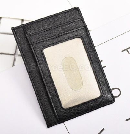 礼品订购RFID 十字纹真皮卡套广告