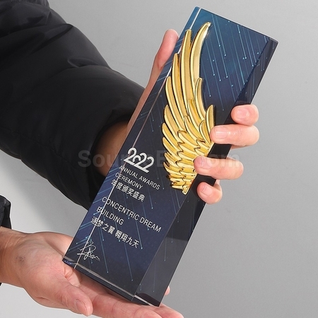 礼品订购水晶奖座广告