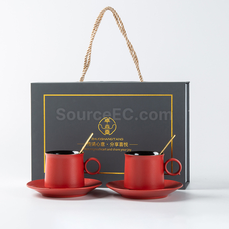 礼品订购咖啡杯碟套装广告