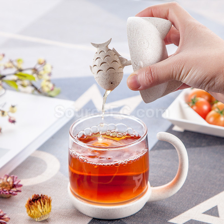 礼品订购卡通玻璃泡茶杯广告