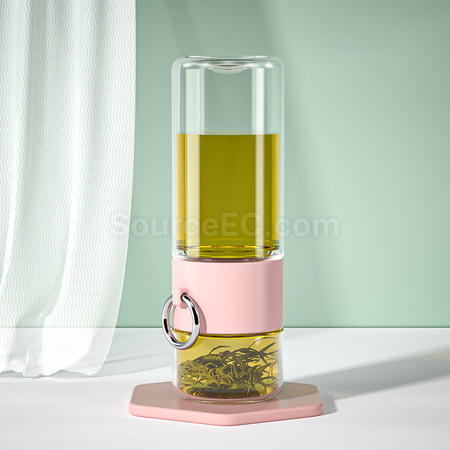 便携式茶水分离玻璃杯