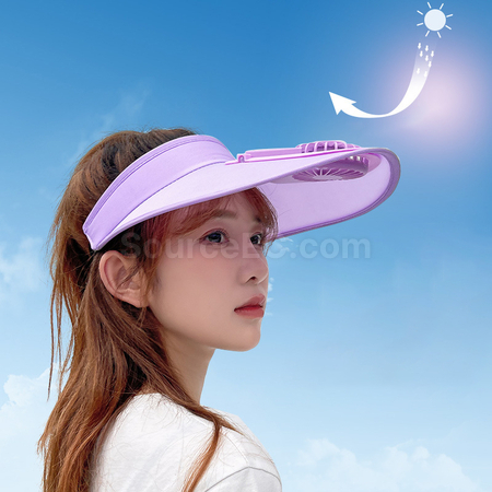 礼品订购风扇防晒太阳帽广告