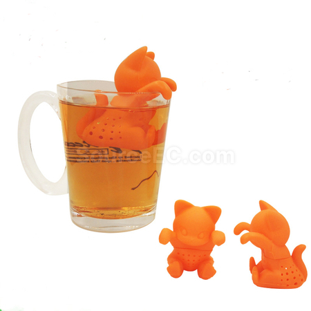 礼品订购猫咪硅胶泡茶器广告