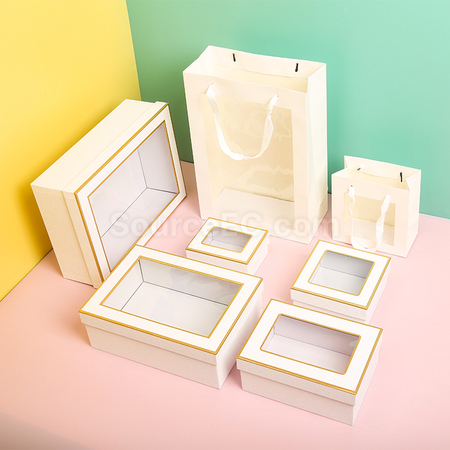 礼品订购创意开窗礼品盒广告