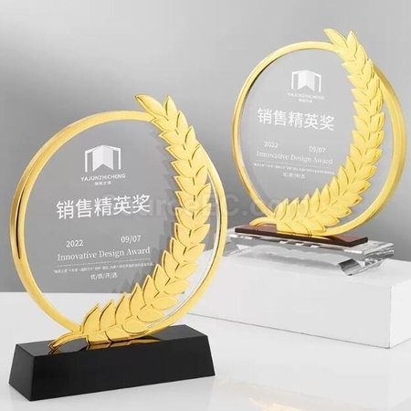 礼品订购水晶奖座广告
