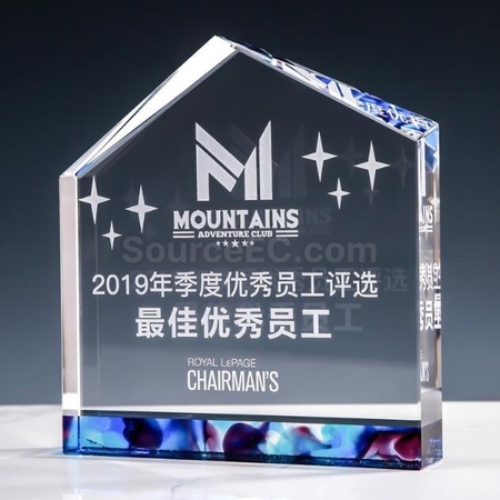 礼品订购水晶奖座广告