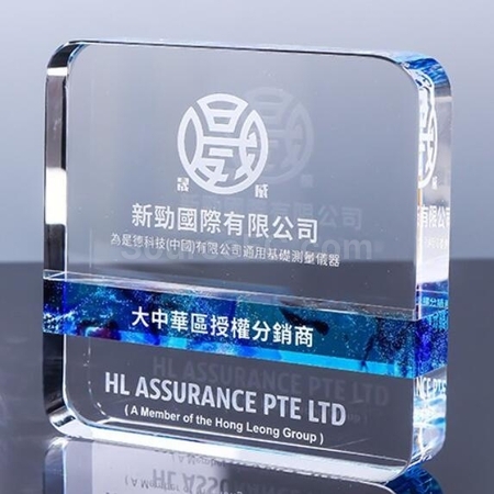 礼品订购水晶奖座广告