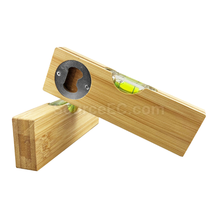 礼品订购竹子开瓶器水平仪广告