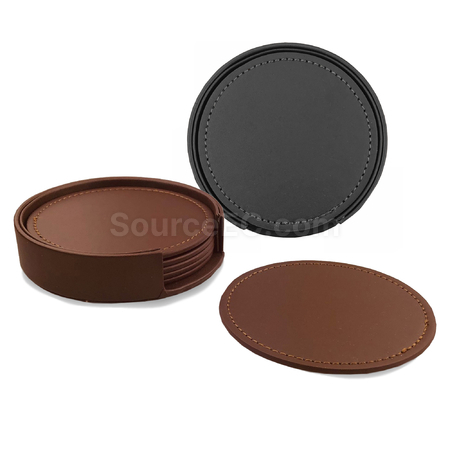礼品订购PU杯垫套装广告