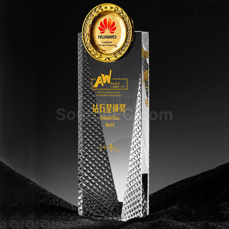 礼品订购金属水晶奖杯广告