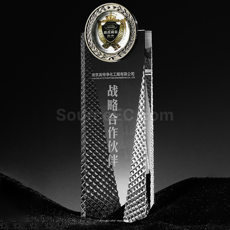 礼品订购金属水晶奖杯广告