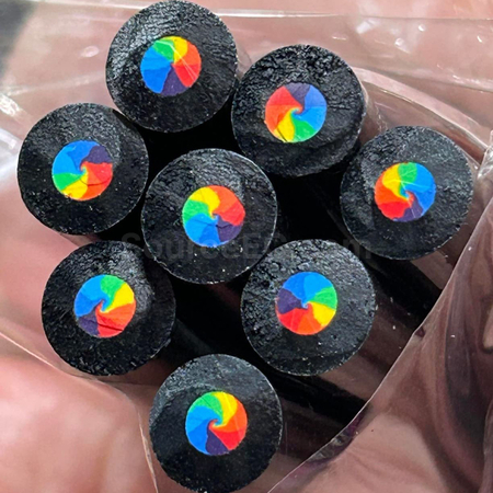 礼品订购七色黑木彩虹芯铅笔广告