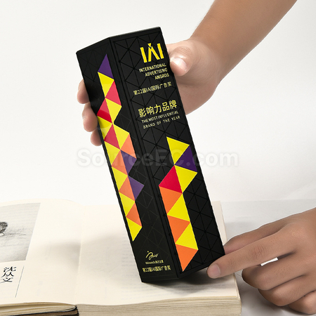 礼品订购黑色UV水晶奖杯广告