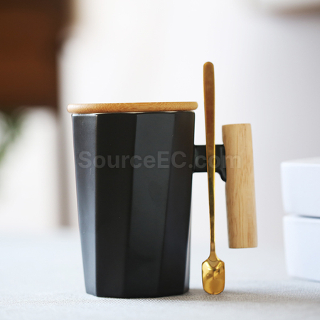 礼品订购木柄陶瓷杯广告