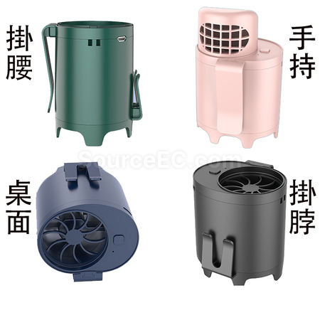 多功能挂腰挂脖手持桌面风扇