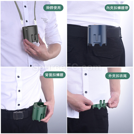 礼品订购多功能挂腰挂脖手持桌面风扇广告