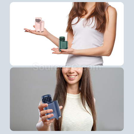 礼品订购多功能挂腰挂脖手持桌面风扇广告