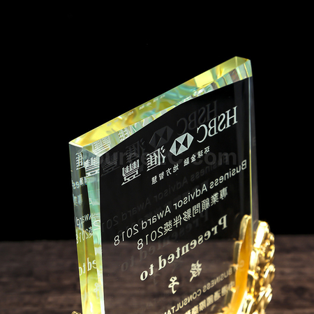 礼品订购水晶獎座广告