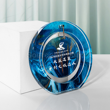 礼品订购水晶獎座广告